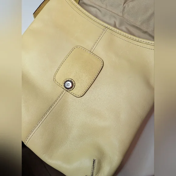 Vintage Coach Yellow Leather Bleecker Crossbody Shoulder Bag F13355 - Picture 10 of 14